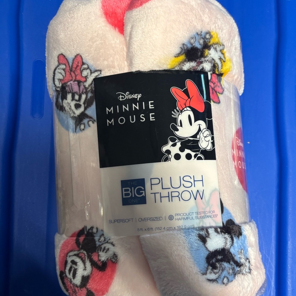 Disney Minnie Mouse Colorful Plush oversized Throw blanket